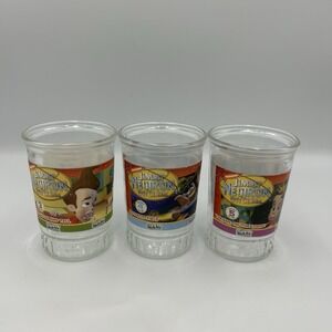 Lot of 3 Jimmy‎ Neutron Boy Genius Welch's Jelly Glasses